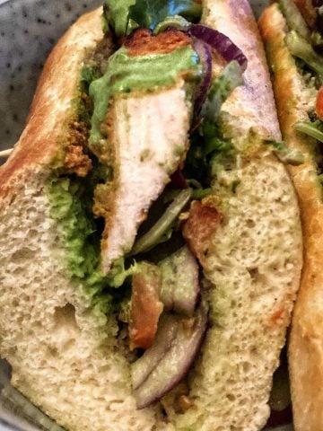 chicken tikka baguette homemade healthy