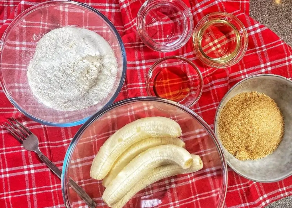 ingredients recipe for vegan banana bread