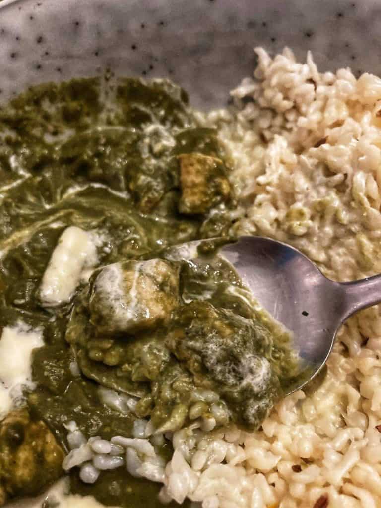paneer in saag palak