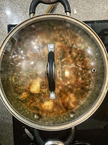 simmer the kolhapuri chicken curry