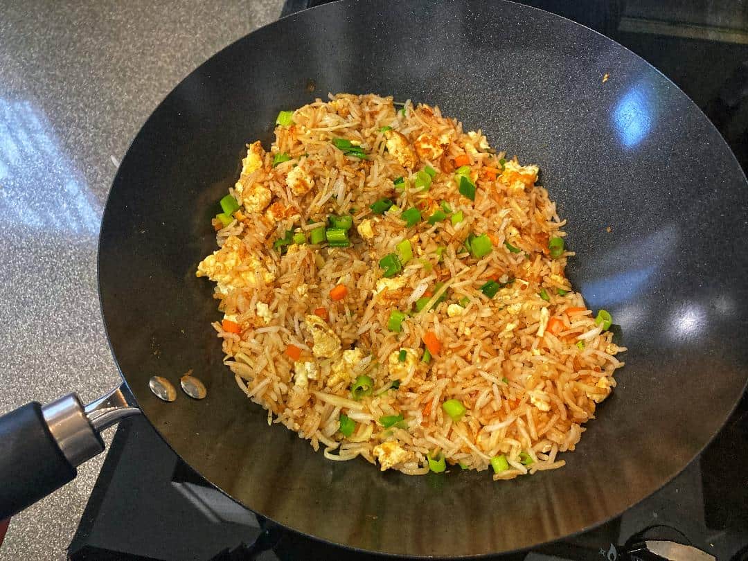 egg fried rice in wok | Spice and Life