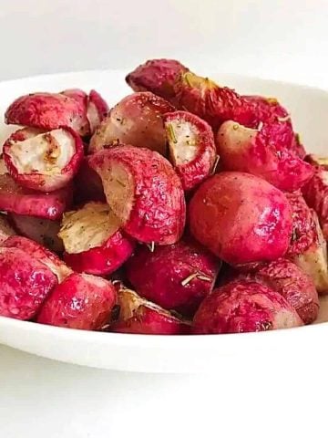 Garlic Roasted Radishes as a Side Dish for Pizza
