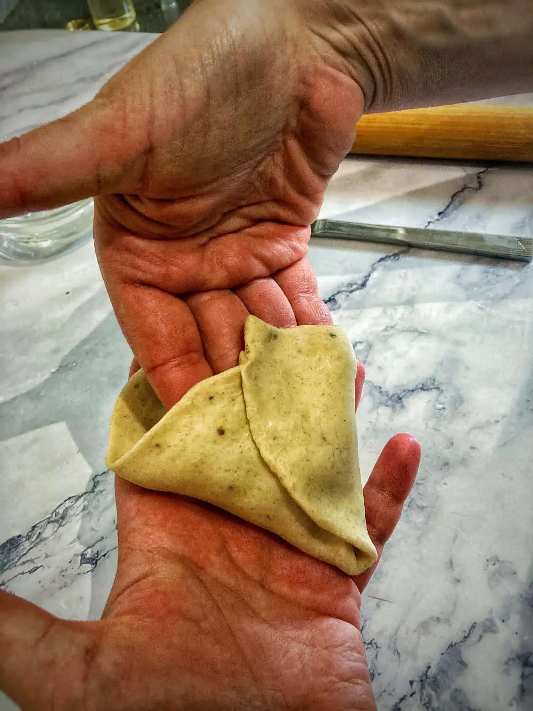create cone for baked samosa
