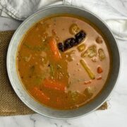 Bowl of sambar.