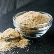 homemade asafoetida substitute in a glass bowl.